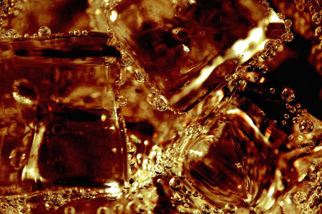 Carbonated drink close-up